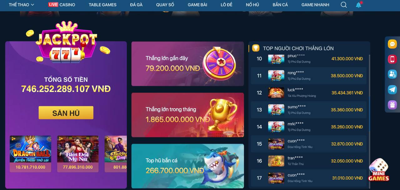 Giao diện trò chơi Jackpot trên 88k
